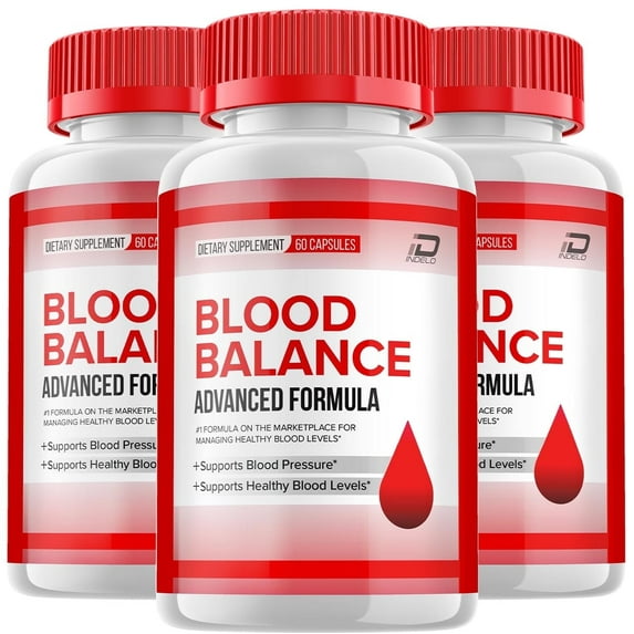 (3 Pack) Blood Balance Blood Support Capsules, BloodBalance Advanced Supplement, All Natural Formula to Maintain Healthy Levels, Maximum Strength Daily Formula, Blood Balance Reviews (180 Capsules)