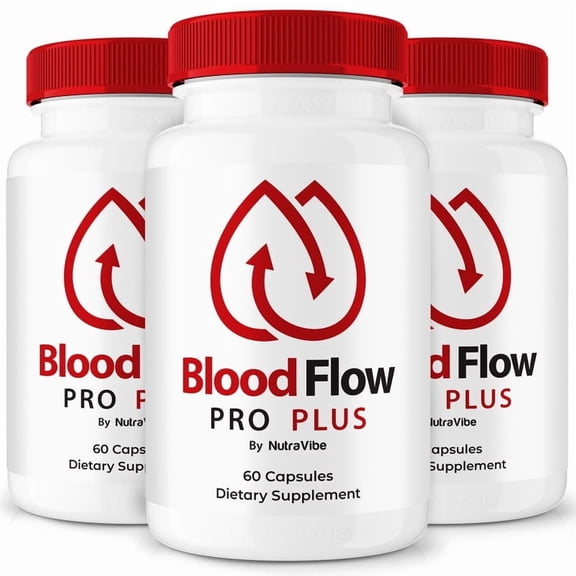 (3 Pack) Blood Flow Pro Plus Capsules - Official BloodFlow Pro Plus Pills to Maintain Overall Health, All Natural Blood Formula For Healthy and Stable Levels, Blood Flow Pro + Review (180 Capsules)