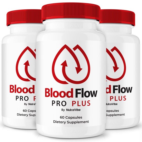 (3 Pack) Blood Flow Pro Plus Capsules - Official BloodFlow Pro Plus Pills to Maintain Overall Health, All Natural Blood Formula For Healthy and Stable Levels, Blood Flow Pro + Review (180 Capsules)