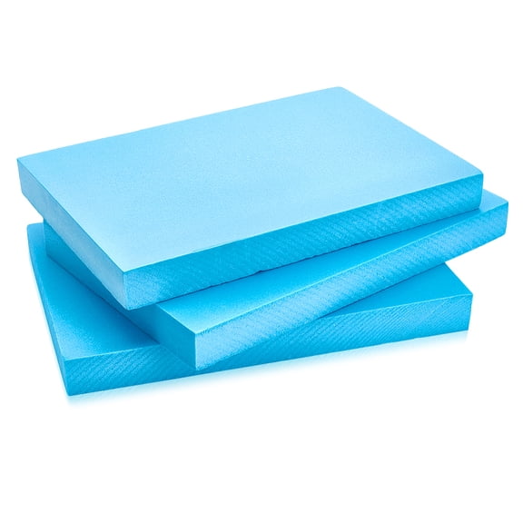 3 Pack Blue Foam Rectangle Blank Boards 11.87.81.2 inch Polystyrene Craft Foam Sheet Boards Miniature Landscape Scenery Building Foams