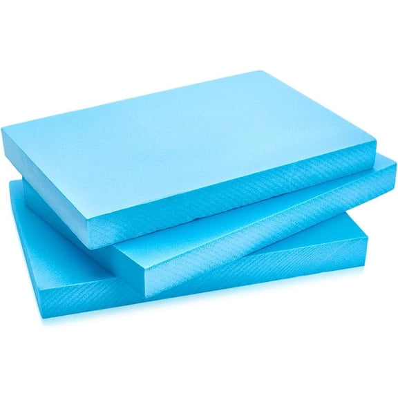 3 Pack Blue Foam Rectangle Blank Boards 11.87.81.2 inch Polystyrene Craft Foam Sheet Boards Miniature Landscape Scenery