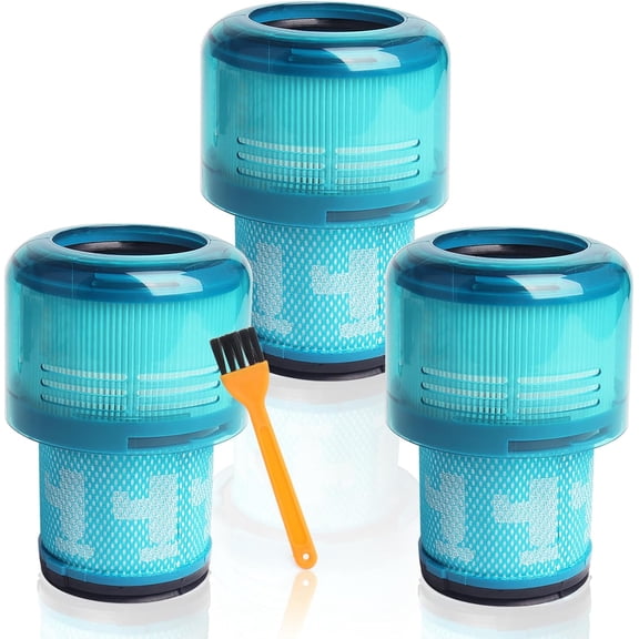 3-Pack Blue Replacement Filters for Dy*son V15 Detect, V15 Detect+, V11 Torque Drive, V11 Animal, and SV14 Cordless Stick Vacuum Cleaner