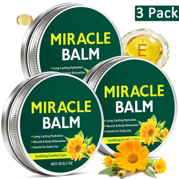 3 Pack Body Balm for Massage, Soothing Comforts Care Body, Deeply Nourish, 1 oz
