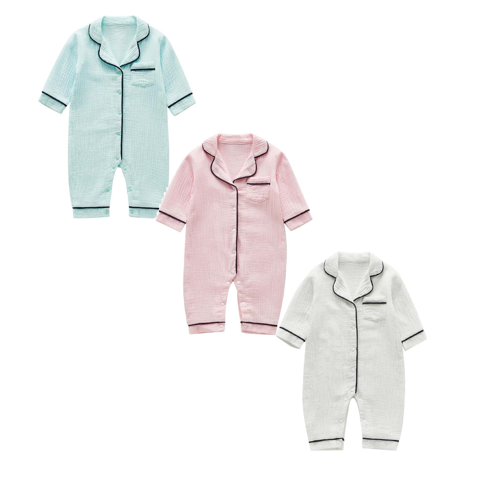 3 Pack Bodysuit Baby Long Sleeve Bodysuits Cotton Base Onesie Pajamas Boy Clothes 3-6 Months