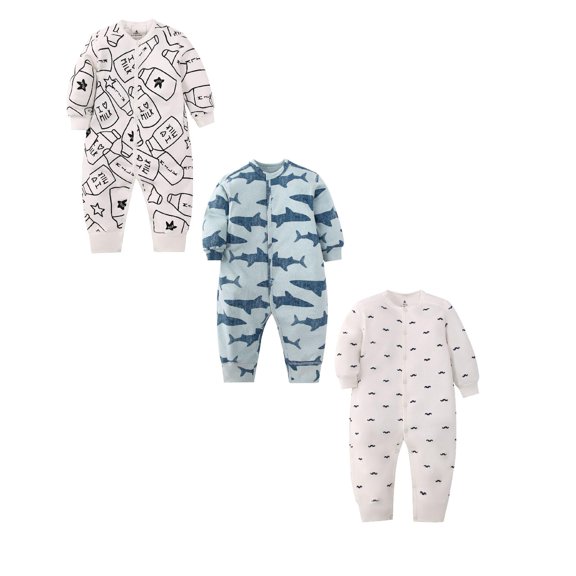 3 Pack Bodysuit Baby Long Sleeve Bodysuits Organic Cotton Base Onesie Pajamas Baby Girl Clothes 3-6 Months
