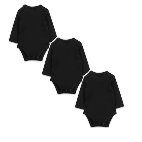 3 Pack Bodysuit Baby Long Sleeve Sleeper Cotton Romper Pajamas Jumpsuit Baby Boy Clothes 6-9 Months