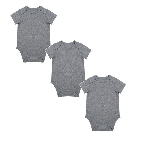 3 Pack Baby Bodysuit Baby Short Sleeve Sleeper Organic Cotton Backed Onesie Pajamas Preemie Clothes Girl 12-18 Months