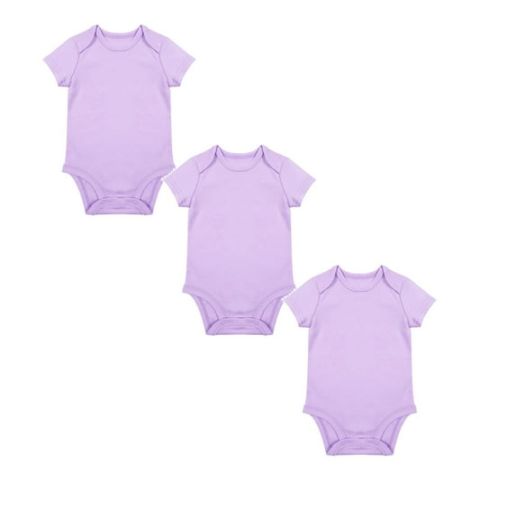 3 Pack Baby Boys Girls Bodysuit Baby Short Sleeve Bodysuits Organic Cotton Backed Onesie Pajamas Baby Clothing 12-18 Months