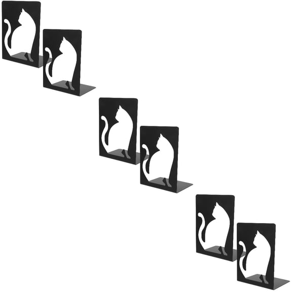 3 Pack Book Ends to Hold Books Creative Cat Bookends Student Child