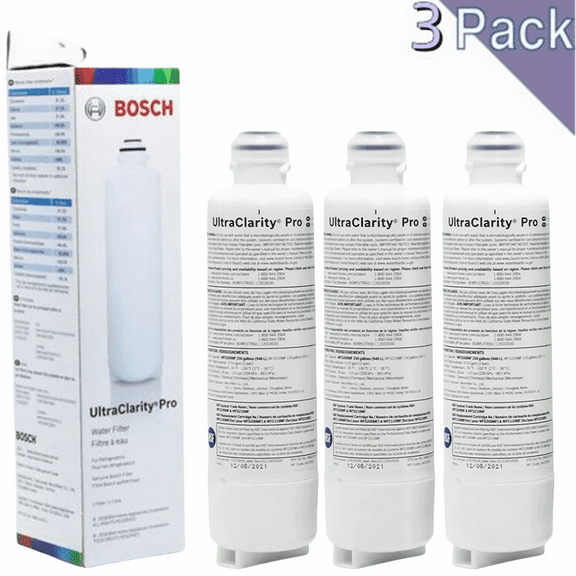 3 Pack - Bosch UltraClarity Pro BORPLFTR55 Compatible with REPLFLTR55, BORPLFTR50 Filter Cartridge