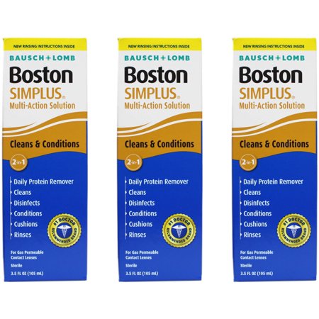 3 Pack - Boston Simplus Multi-action Solution 3.5oz Each