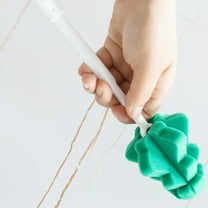 3-Pack Bottle Cleaning Brush Set, Larch Tree Sponge Shape for Cups and Decanters, Plastic Scrubber, 30x7.5x7.5cm, Gentle on Glassware (Character count: 161)