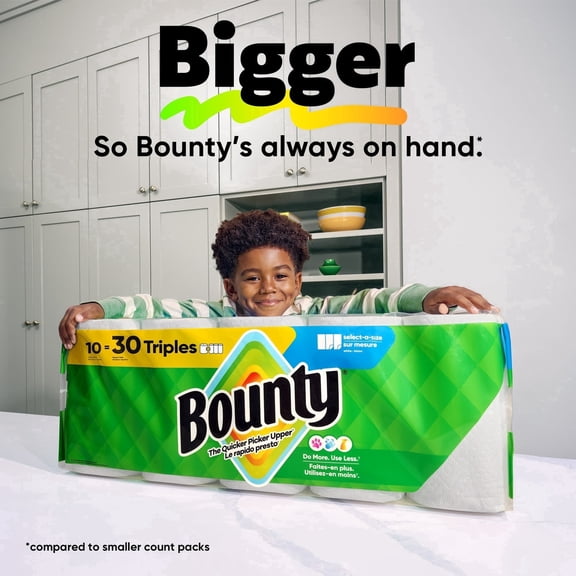 ( 3 Pack ) Bounty Paper Towels Full Sheet White, 6 Triple Rolls, 75 Sheets per Roll