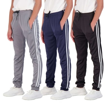 3 Pack: Boy's Mesh Active Athletic Casual Jogger Sweatpants with Pockets