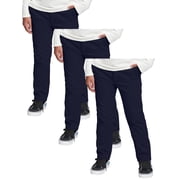 3 Pack Boys Stretch Slim Fit School Uniform Chino Pants