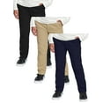 thumbnail image 1 of Galaxy by Harvic Stretch Slim Fit School Uniform, Pants 3 Pack Boy's Size 5, 1 of 6