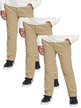 3 Pack Boy's Stretch Slim Fit School Uniform Chino Pants