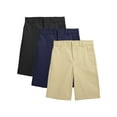 thumbnail image 1 of 3-Pack Boy's Stretch Slim Fit School Uniform Twill Shorts (4-20), 1 of 7
