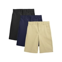 3-Pack Boy's Stretch Slim Fit School Uniform Twill Shorts