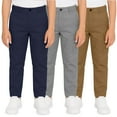 thumbnail image 1 of 3-Pack Boy’s Super Stretch Cotton Cargo Pants – Comfortable & Functional Fit, 1 of 5