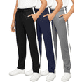 thumbnail image 1 of Real Essentials 3 Pack: Boys' Mesh Open Bottom Active Sweatpants with Pockets & Drawstring, 1 of 5