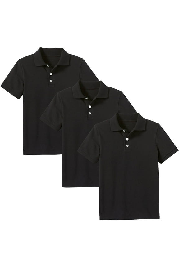 3-Pack Boys School Uniform Polo (Little Boys & Big Boys)
