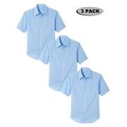 GALAXY BY HARVIC 3-Pack Boys Short Sleeve Casual Dress School Uniform Shirts (Big Boys, Little Boys)