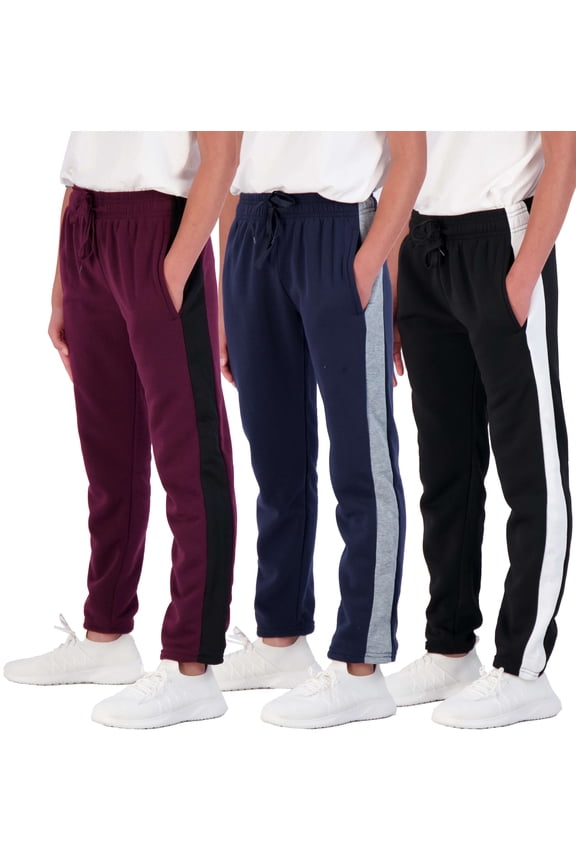 3 Pack: Boys' Tech Fleece Open Bottom Sweatpants with Pockets