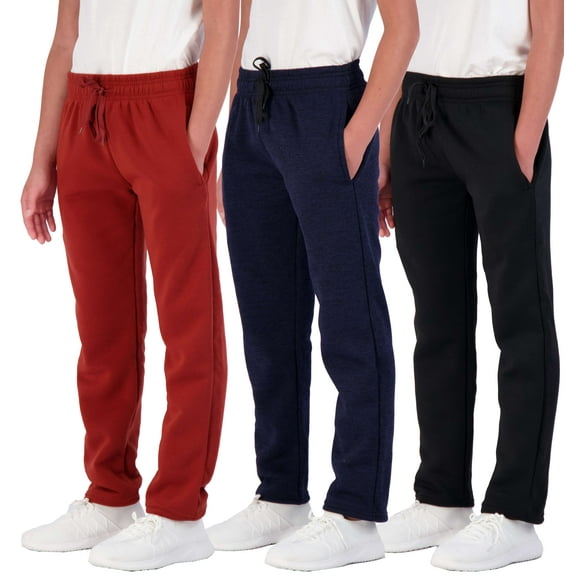 3 Pack: Boys' Tech Fleece Open Bottom Sweatpants with Pockets