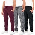 thumbnail image 1 of 3 Pack: Boys' Tech Fleece Open Bottom Sweatpants with Pockets, 1 of 7