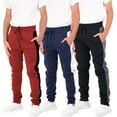thumbnail image 1 of Real Essentials 3 Pack: Boys Cotton Active Fleece Jogger Sweatpants, 1 of 7