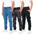 thumbnail image 1 of Real Essentials 3 Pack: Boys Cotton Active Fleece Jogger Sweatpants, 1 of 7
