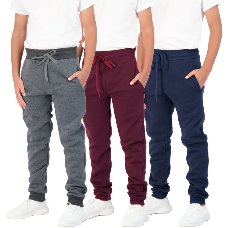Real Essentials 3 Pack: Boys Youth Active Athletic Soft Fleece Jogger  Sweatpants : : Clothing, Shoes & Accessories