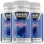 3 Pack Brain Fortify - Brain Boost Supplement - Dietary Supplement for Focus, Memory, Clarity, Cognitive - Advanced Nootropic Support Formula for Maximum Strength - 180 Capsules