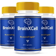 (3 Pack) BrainXCell Premium Nootropic Supplement, Brain X Cell (180 Capsules)