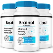 3 كبسولات Brainol Pack ، ملحق ذاكرة الدماغ ، الدعم المعرفي للوضوح والتركيز ، حبوب القوة القصوى لمراجعات الصحة العامة 180 كبسولة