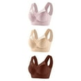 thumbnail image 1 of 3 Pack Bras for Women - Bralettes for Women with Support - from Small to Plus Size Lingerie, 1 of 13