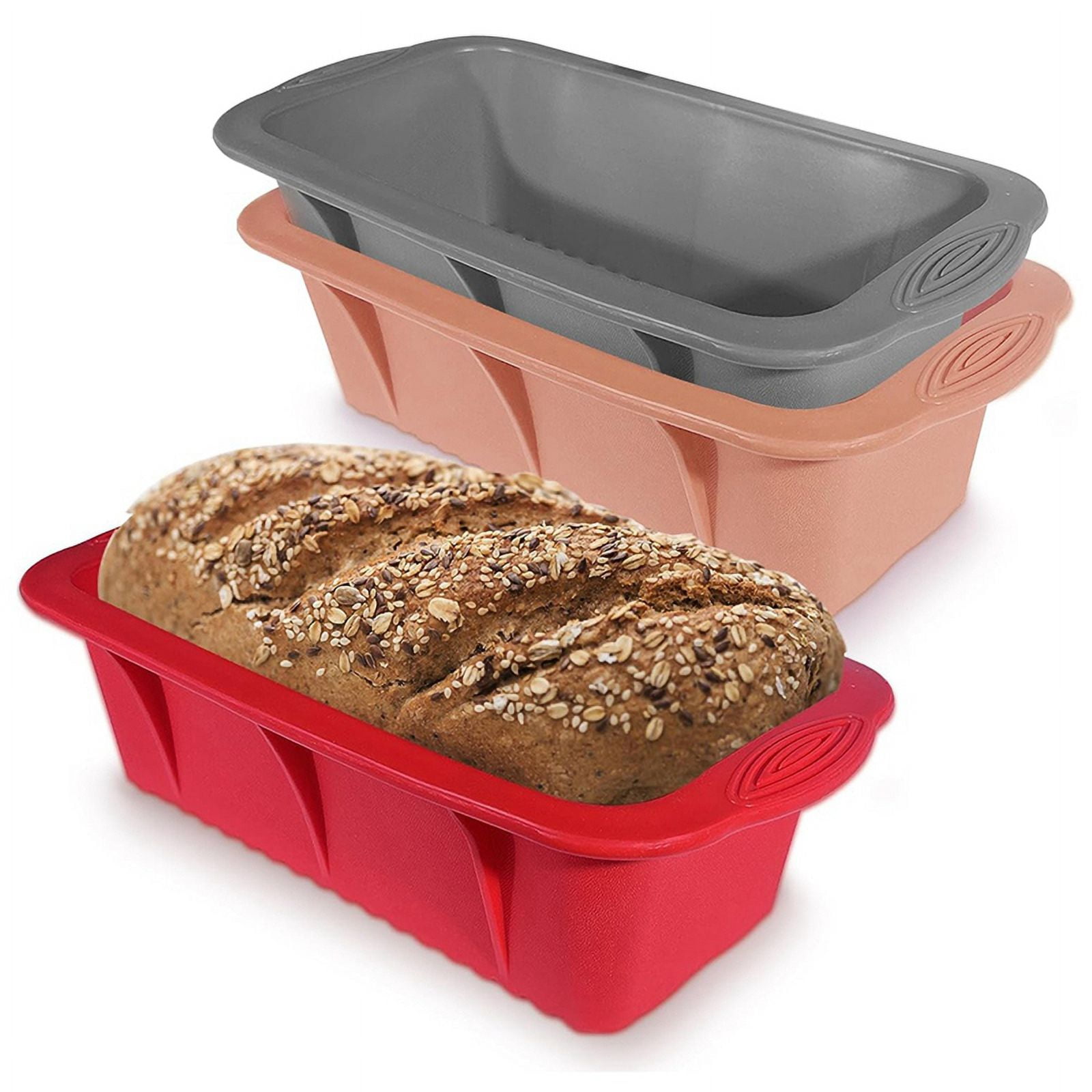 3 Pack Bread Pan Loaf Pan Silicone for Baking Silicone Bread Loaf Pan
