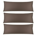 thumbnail image 1 of 3 Pack Breathable Egyptian Cotton Body Pillow Covers, 20" x 48", Brown, 1 of 8