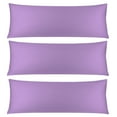 thumbnail image 1 of 3 Pack Breathable Egyptian Cotton Body Pillow Covers, 20" x 72", Lilac Purple, 1 of 8