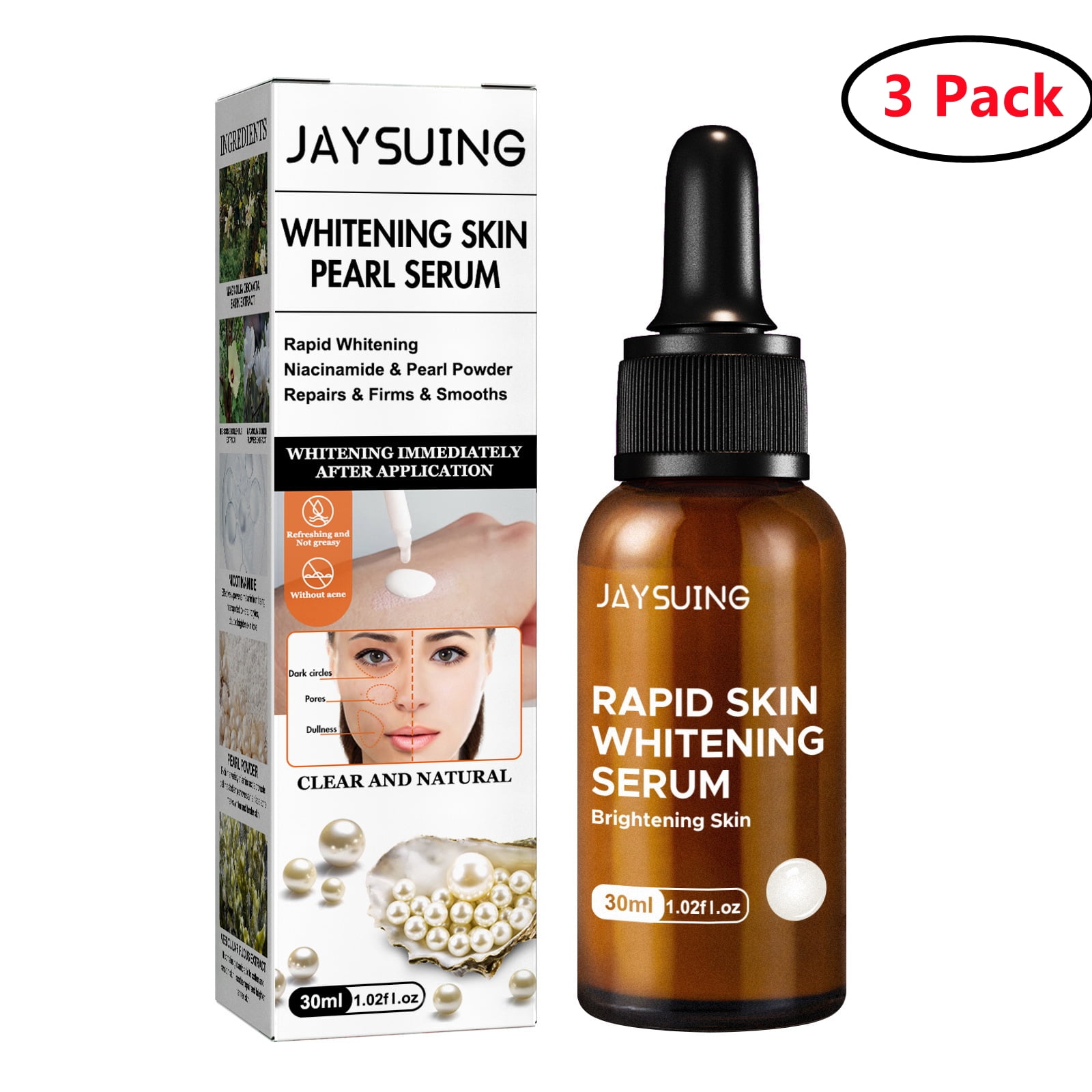 3 Pack Brightening Serum for Face, 15 Vita Energy Complex, Hyaluronic