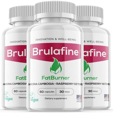 (3 Pack) Brulafine - Keto Weight Loss Formula - Energy & Focus Boosting Dietary Supplements for Weight Management & Metabolism - Advanced Fat Burn Raspberry Ketones Pills - 180 Capsules