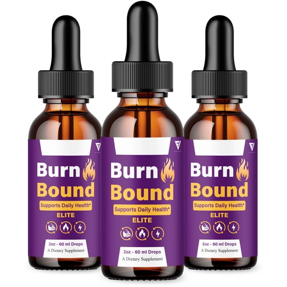 (3 Pack) Burn Bound Support Drops, BurnBound Daily Health Supplement (6oz)