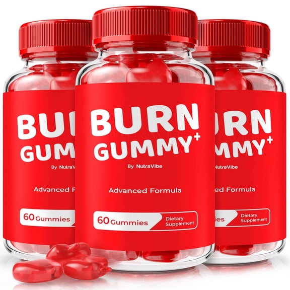 (3 Pack) Burn Gummy Natural Daily Formula Designed to align with Fitness Goals, Support active Lifestyle & Body Balance | Just 2 Great-Tasting, Easy-to-Chew Gummies Daily (180 Gummies)