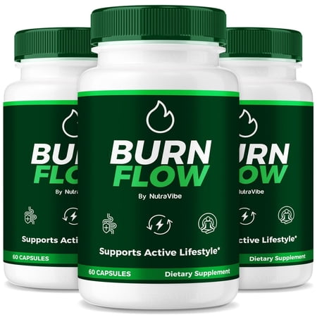 (3 Pack) BurnFlow Capsules – Original Burn Flow Daily Formula with a Clean, Premium Blend to Support Body Goals & Natural Energy | Just 2 Easy-to-Swallow Pills a Day (180 Capsules)