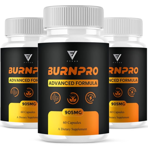 (3 Pack) BurnPro Advanced Male and Wellness Supplement, Burn Pro Support (180 Capsules)