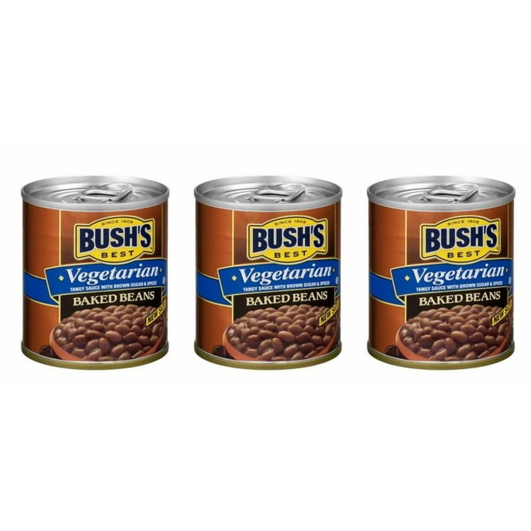 BUSH'S Vegetarian Baked Beans 8.3 oz 3-Pack High in Protein and