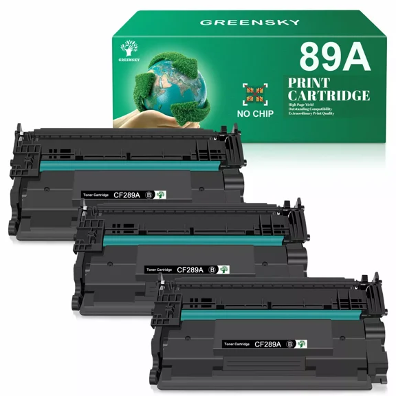 3 Pack CF289A 89A Black Toner No Chip For LaserJet M507dn M507x MFP M528dn