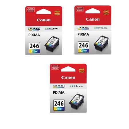 Canon 3 Pack CL-246 Color Ink Cartridge for Select PIXMA IP, MG, MX, TR, TS Series Printers - 9ml