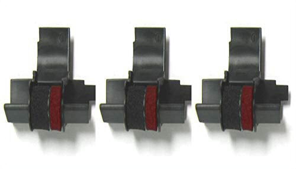 (3 Pack) COMPUMATIC Replacement Calculator Ink Roller Black/Red IR40T